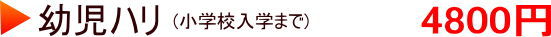 幼児はり(小学校入学まで)4800円